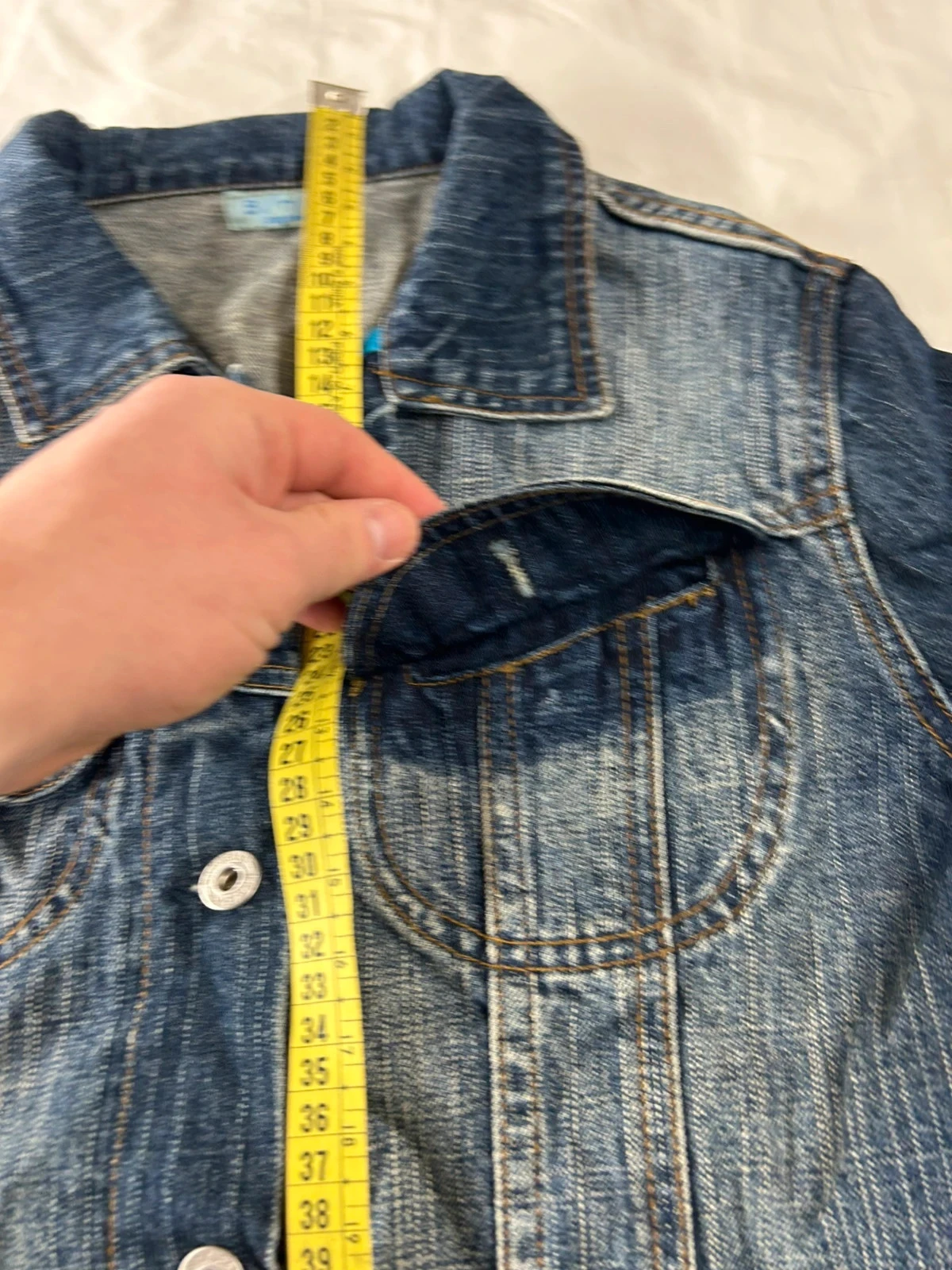 Marineblauwe vintage denim jas bnk baba nuki – photo 10
